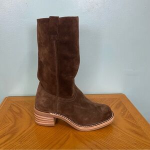 Frye Campus 12R Boots Brown Suede Slouchy Size 8
